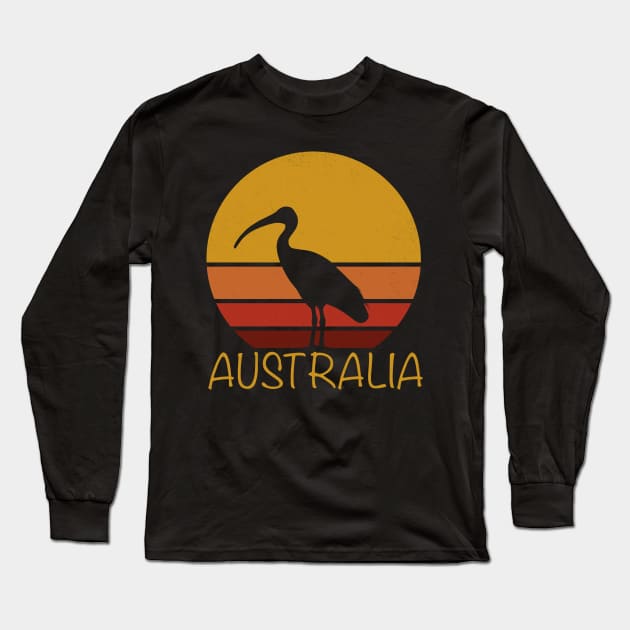 Australia Retro Vintage Bin Chicken Long Sleeve T-Shirt by BinChickenBaby